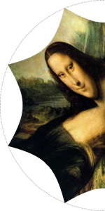 Mona Lisa as a cone projection