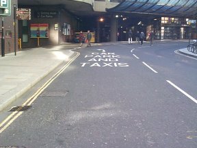 Road marking with an arrow